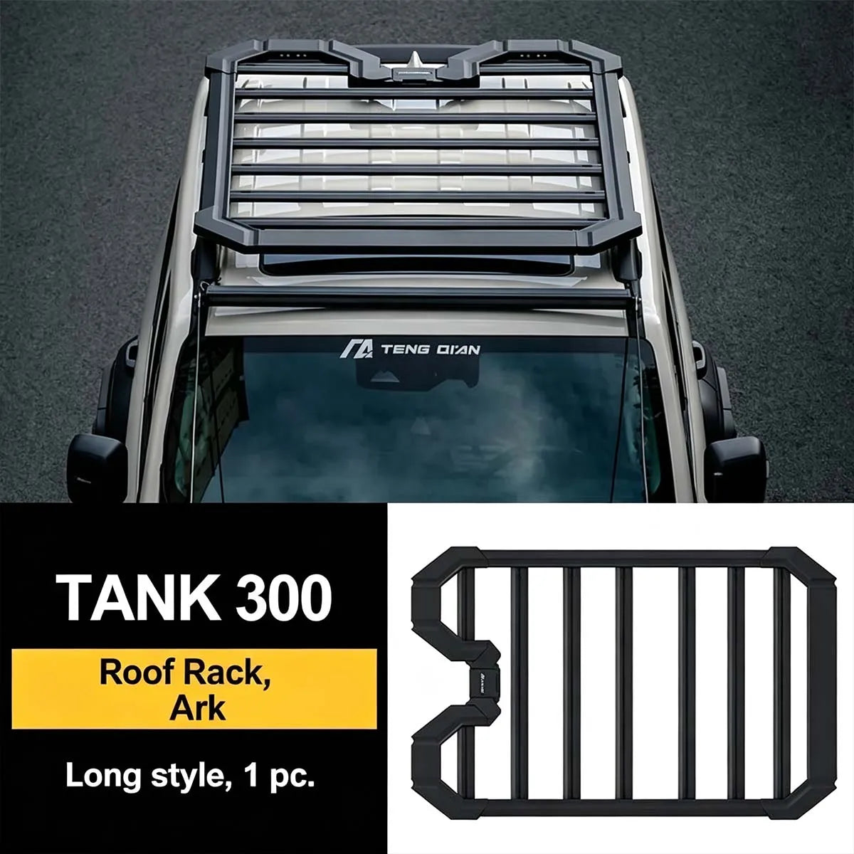 Long Ark roof rack for GWM Tank 300