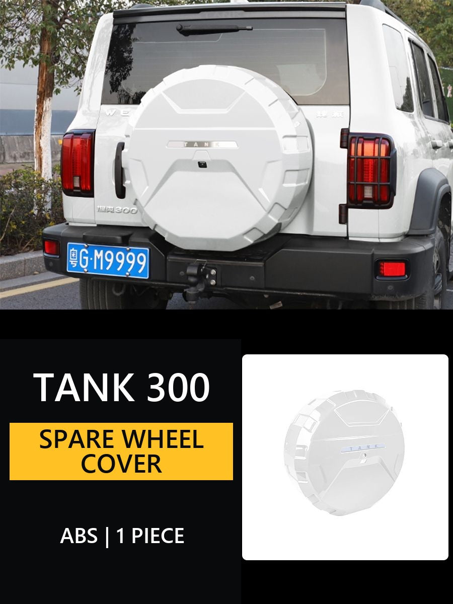 Hard Spare Wheel Cover for Tank 300 – Style 2#Colour_White-coloured