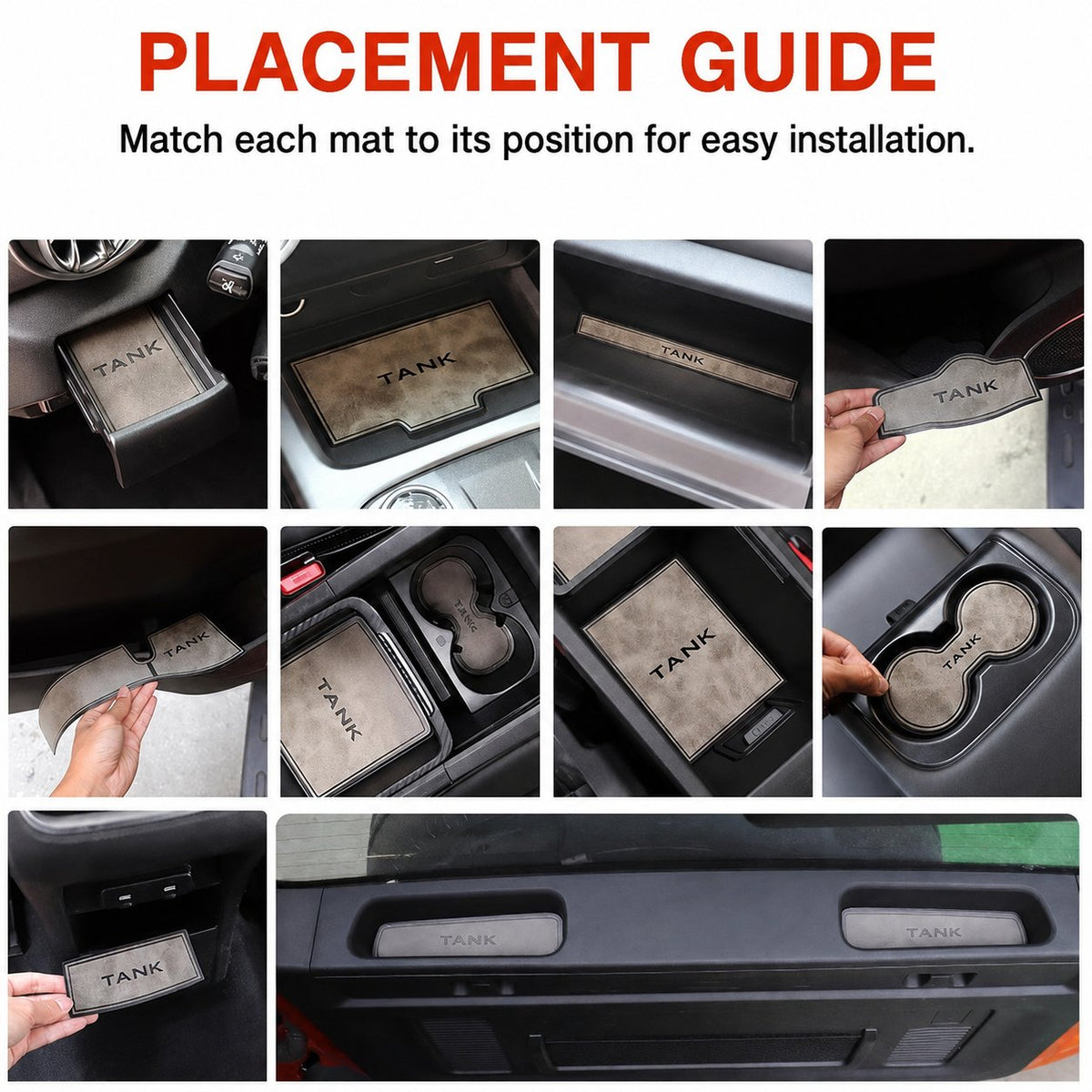 Leather Interior Storage Mat Set for Tank 300 – image 4