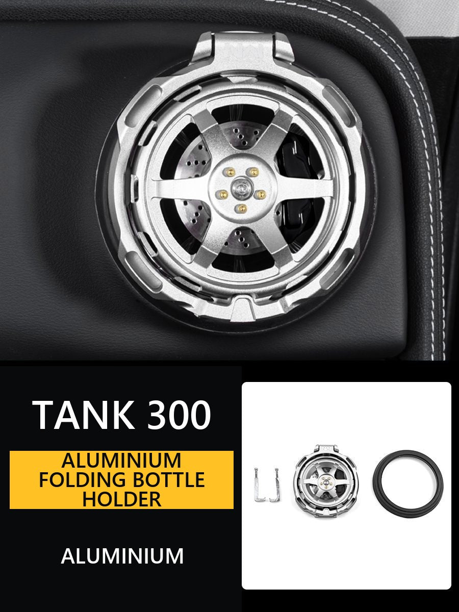 Aluminium folding bottle holder on the vent Tank 300 – Product image 13#Colour_Silvery, black