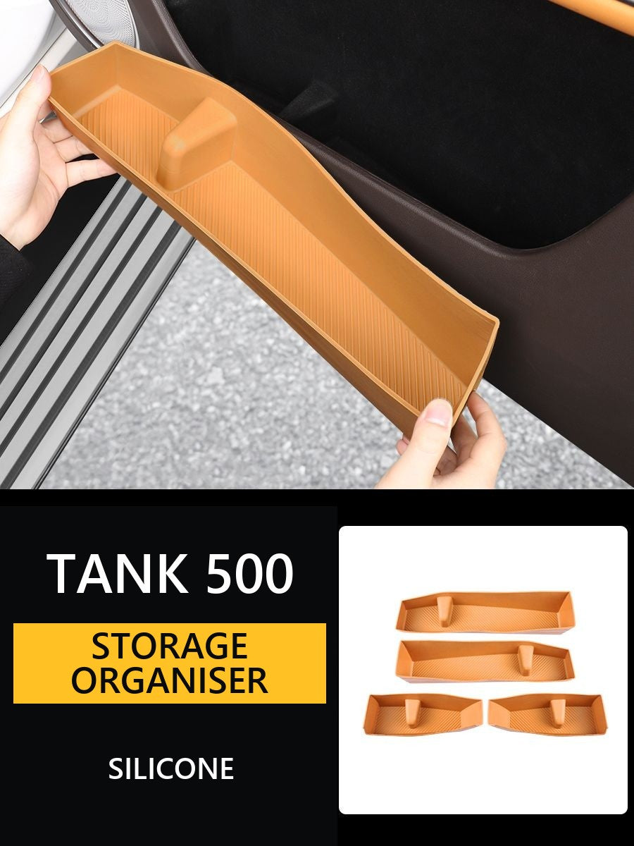 Silicone mat organiser for the door of Tank 500 car (waterproof, for storing small things)