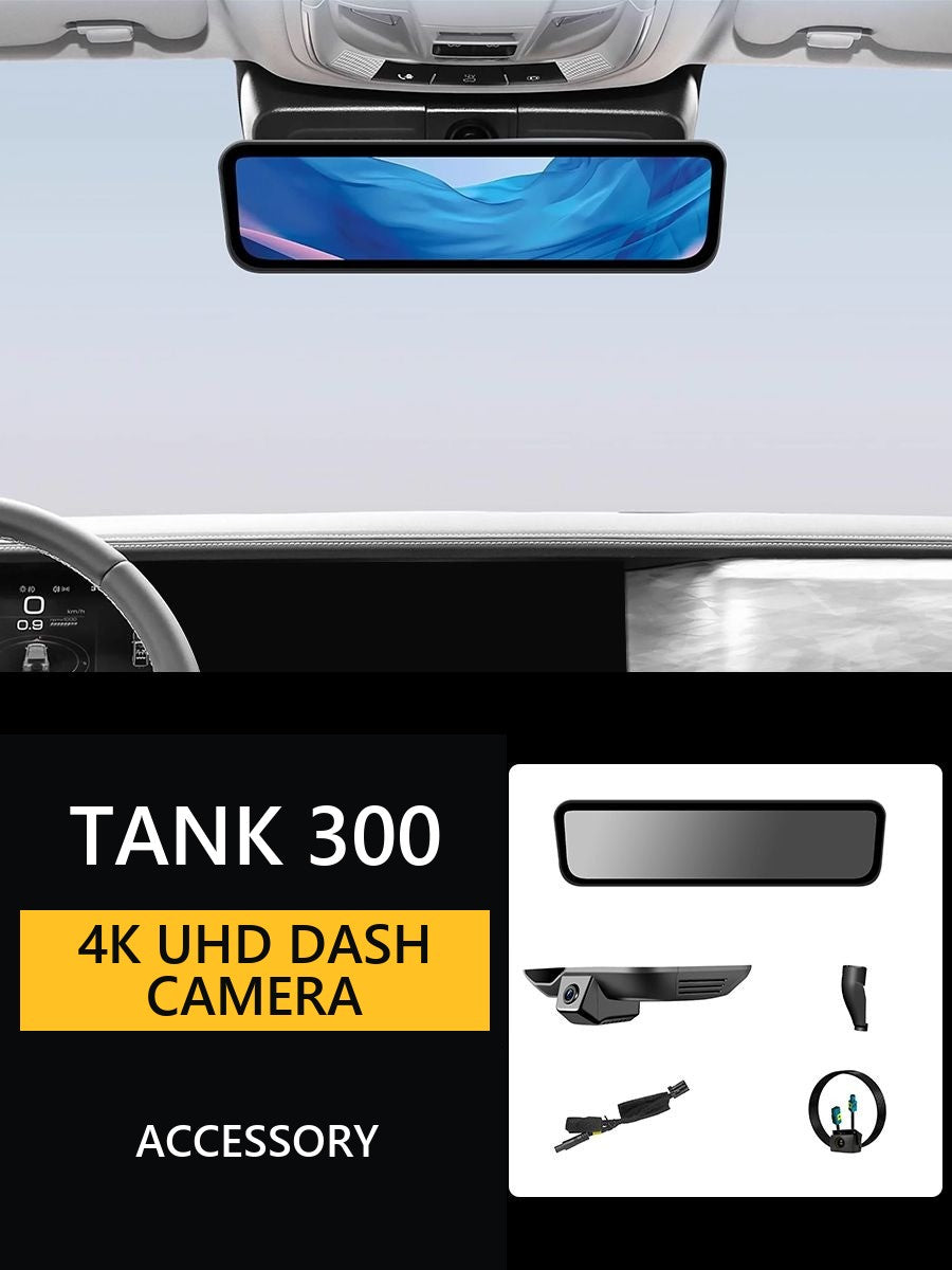 OEM-Style Rear-View Mirror Dash Camera for Tank 300: HD, night vision, front and rear recording – image 10#Colour_Chocolate