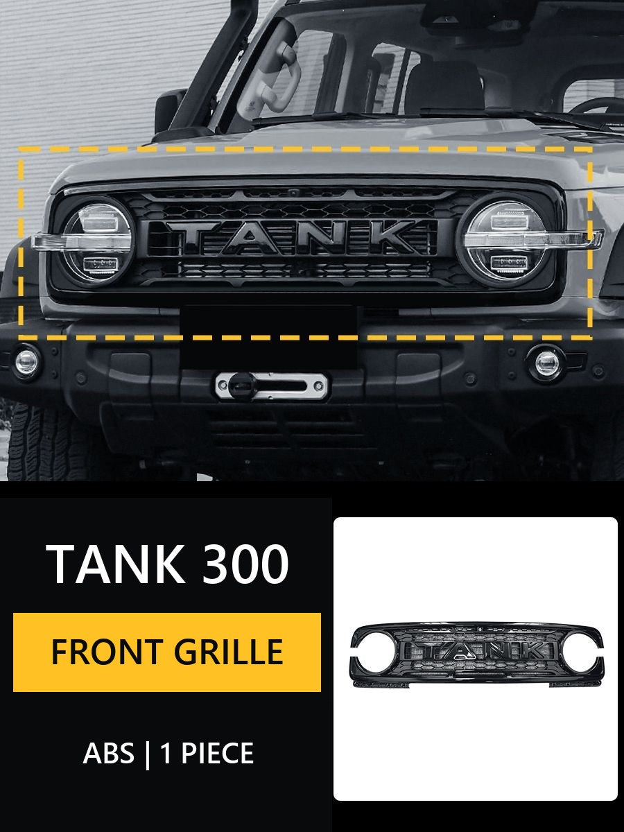 Decorative components for tuning of the radiator mesh of Tank 300 SUV