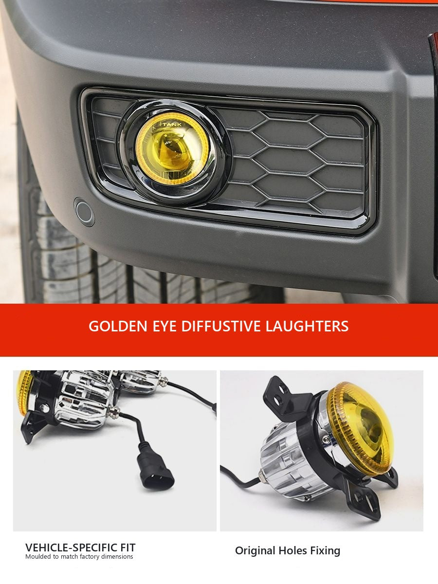 Fog light headlight upgrade for Tank 300 with dual optical lens and yellow light – image 3