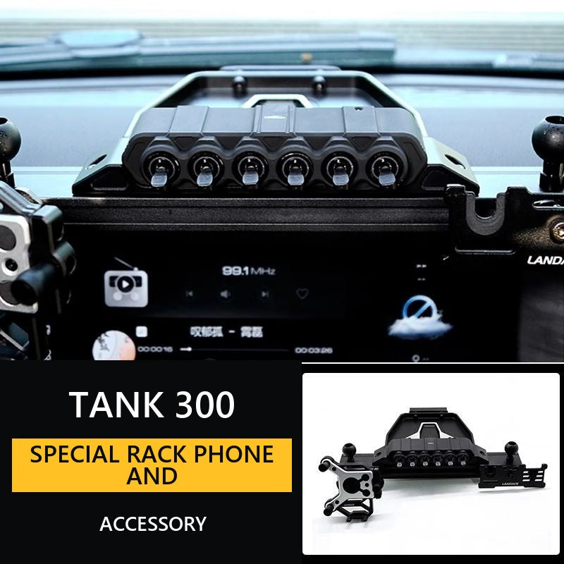 Special rack for phone and microphone in the centre console Tank 300 – image 8#Colour_Grey