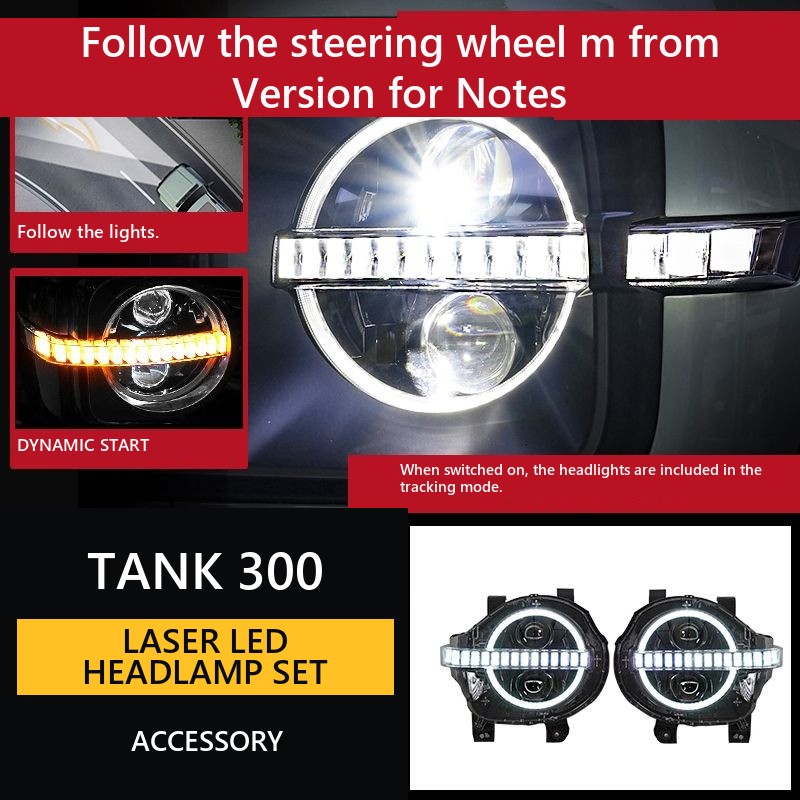 Set of LED headlamps for Tank 300 �C Laser lenses – image 7#Colour_Black