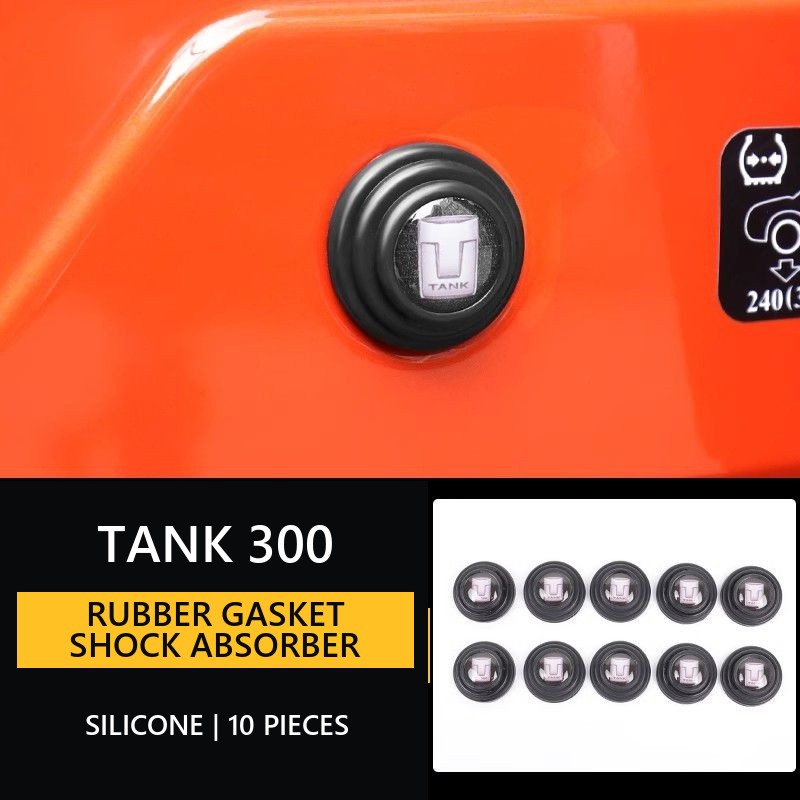 Rubber gasket shock absorber for the doors of Tank 300