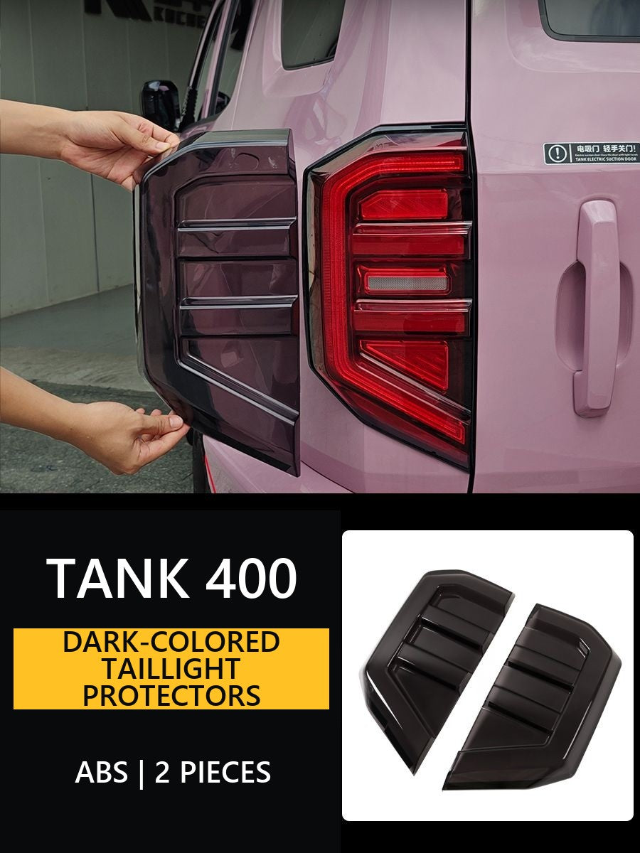 Protective housing for taillights Tank 400 (transparent black)
