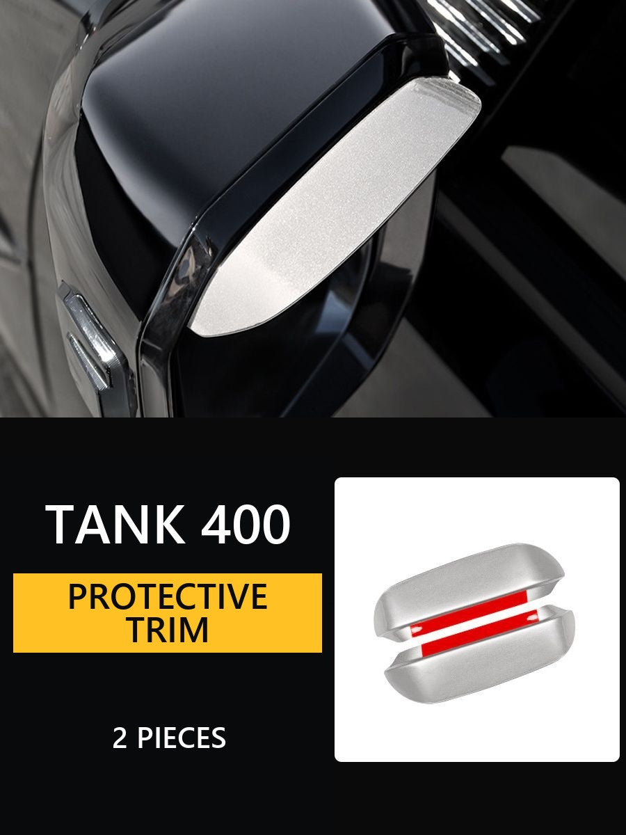 Protective visors (deflectors) on rear-view mirrors for Tank 400#Colour_Silvery