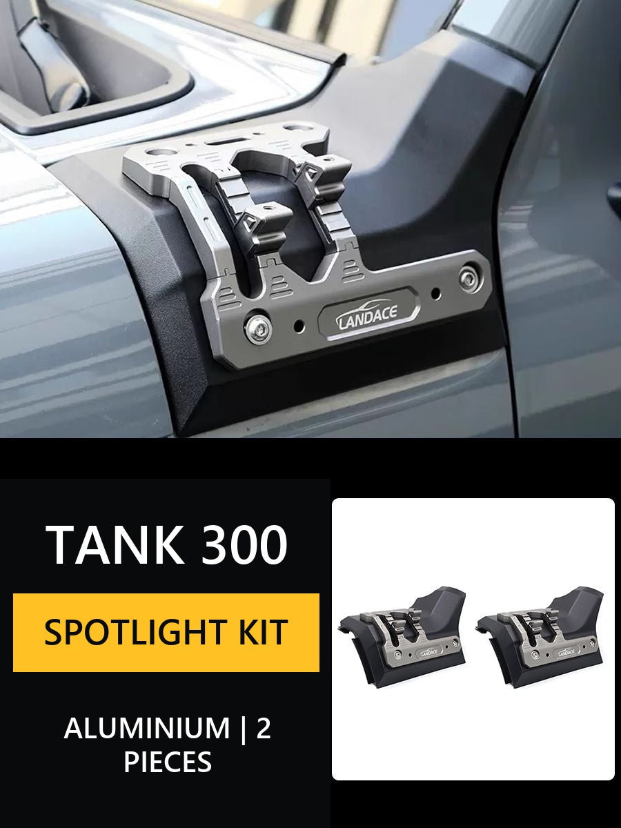 Bracket for headlights on stand A and hood for Tank 300 (mounting for spotlights, fog lamps) – image 9#Colour_Black, silver
