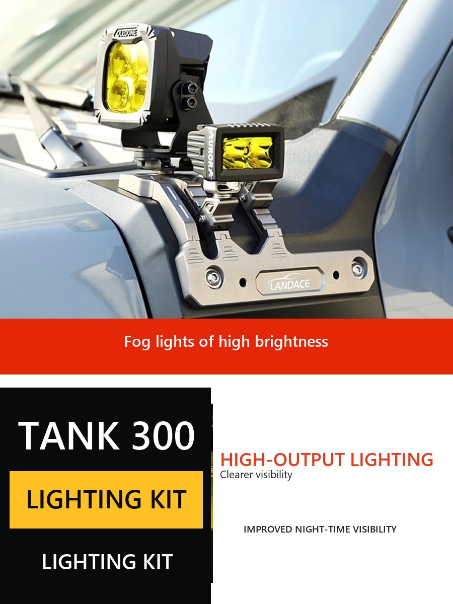 Bracket for headlights on stand A and hood for Tank 300 (mounting for spotlights, fog lamps) – image 10