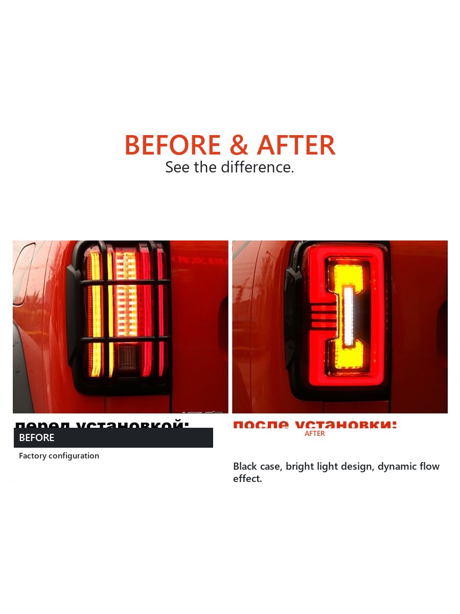Rear lights for Tank 300, darkened, LED – image 3