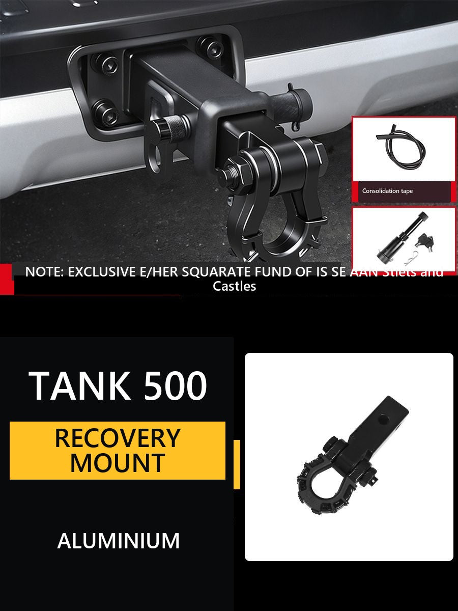 Traction coupling device (tow hitch) U-shaped, Aluminium, for Tank 500 Hi4-Z – product image 7#Colour_Black, gray, black and gray, matte black