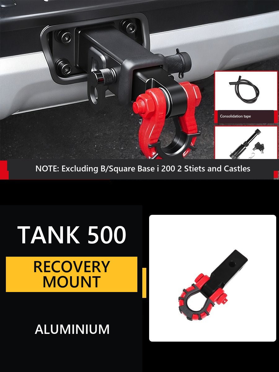 Traction coupling device (tow hitch) U-shaped, Aluminium, for Tank 500 Hi4-Z – product image 9#Colour_Crimson, red, black