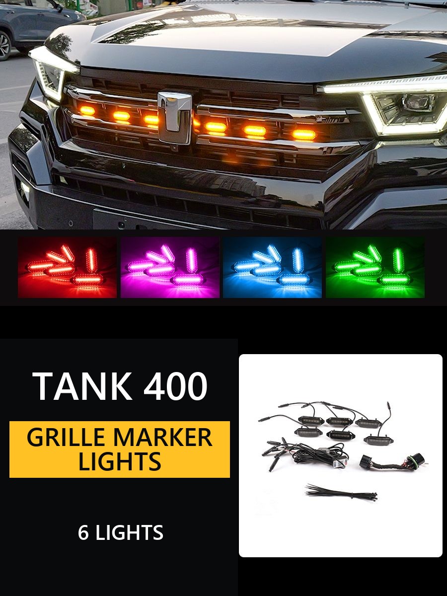 LED yellow headlights for Tank 400 Hi4-T radiator grille#Colour_Colourful