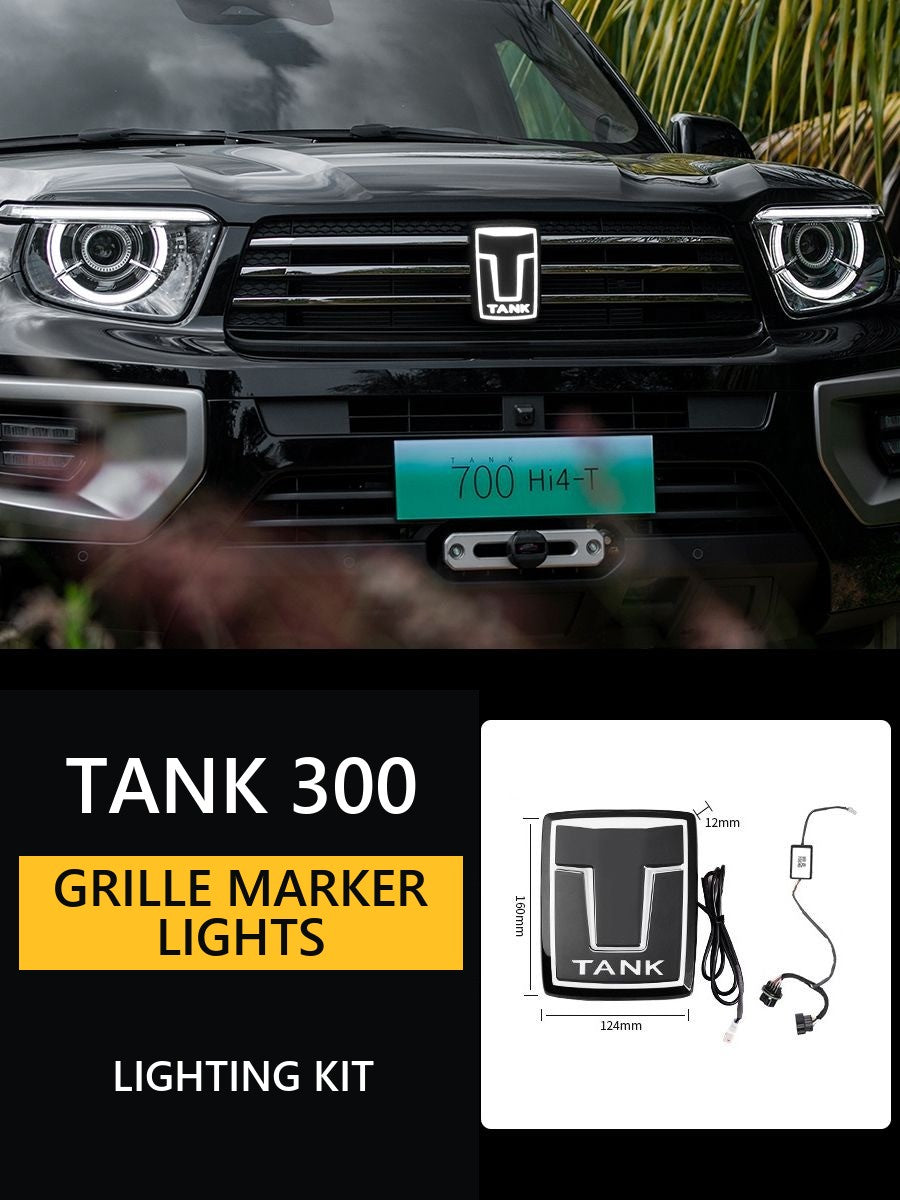 LED emblem for Tank 300/400/500/700 radiator grille – image 9#Colour_Grey
