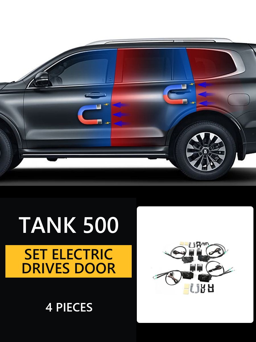 Set of electric drives of the door closer for Tank 500#Colour_Black-grey