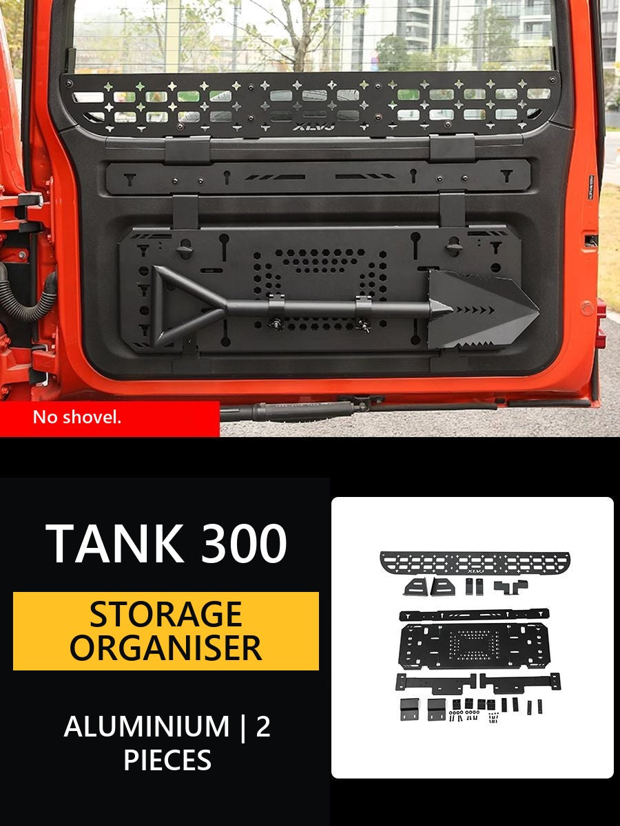 Storage frame on the tailgate and windowsill railing for Tank 300 – Style 2#Colour_Black