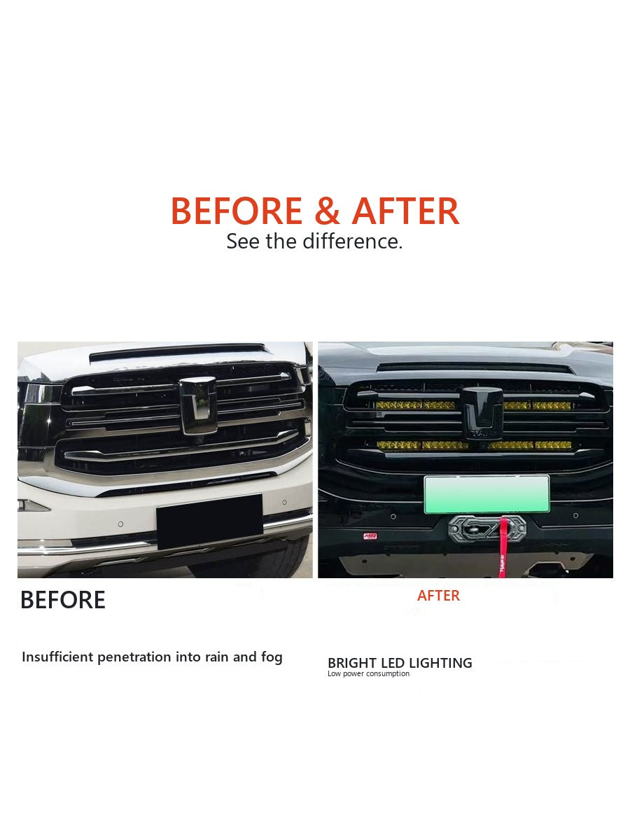 Additional LED lights for Tank 500 radiator grille – image 3