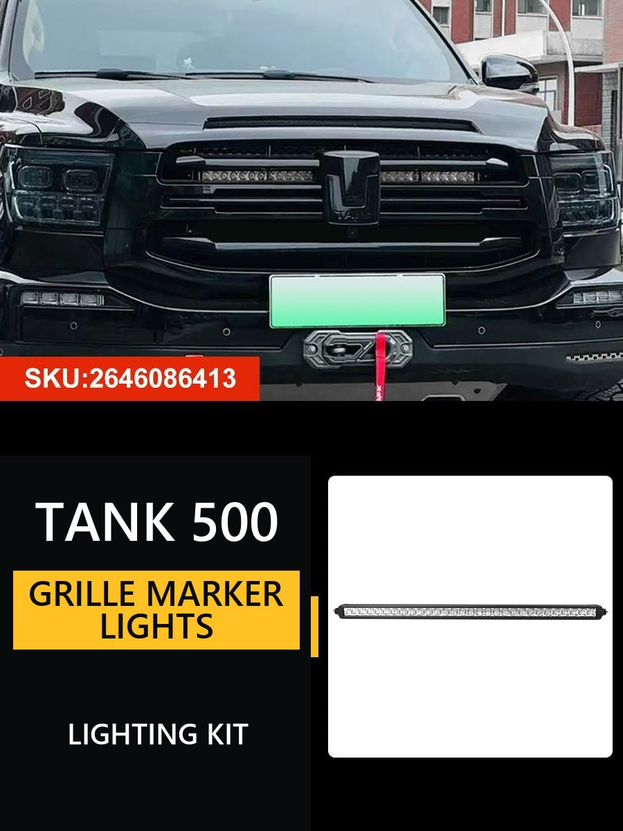 Additional LED lights for Tank 500 radiator grille – image 11#Colour_Colourful
