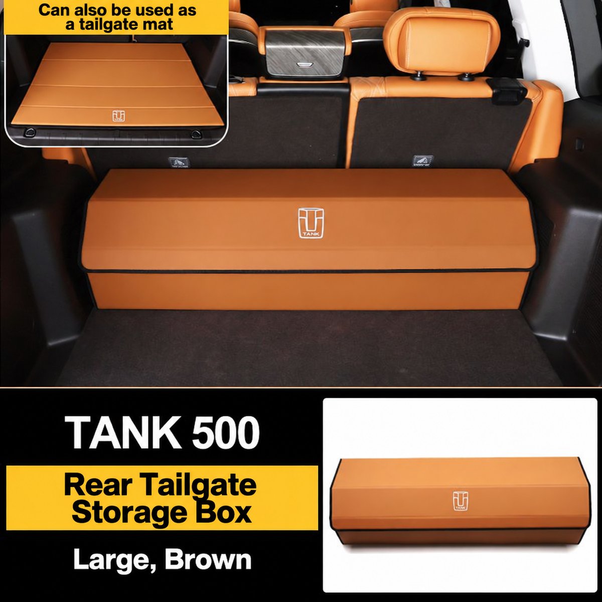 Tailgate Storage Box for Tank 500 – Large / Brown