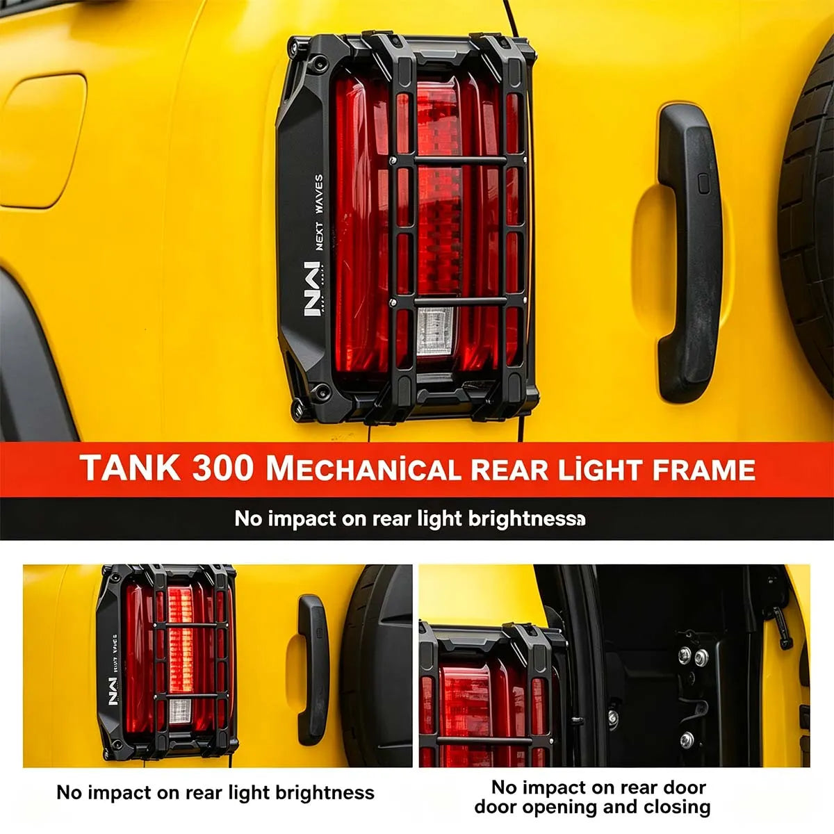 Mechanic-Style Rear Tail Light Guard Set for Tank 300