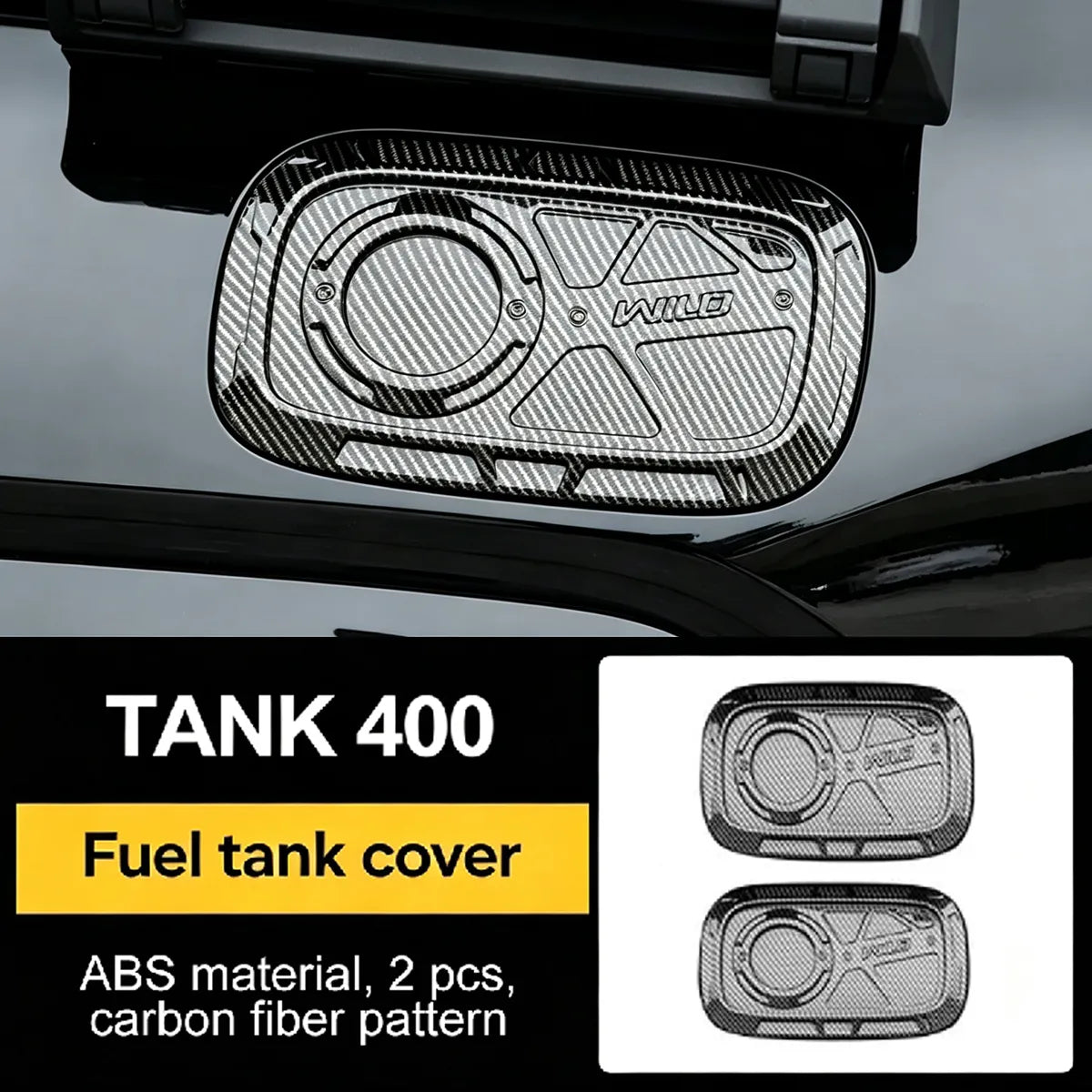 Cyberpunk-style gas tank bow for Tank 400 Hi4-T