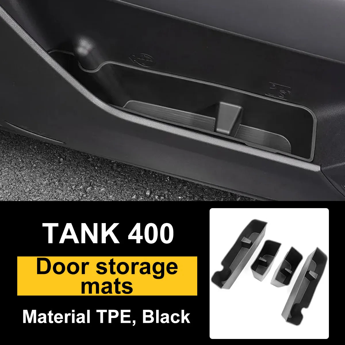 Protective mats for door pockets Tank 400