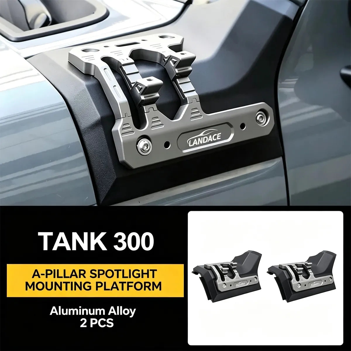 Stand for spotlights on the hood and rack A for Tank 300 – Style 2