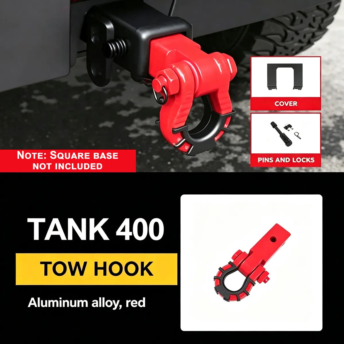 U-shaped traction coupling device for Tank 400 Hi4-T