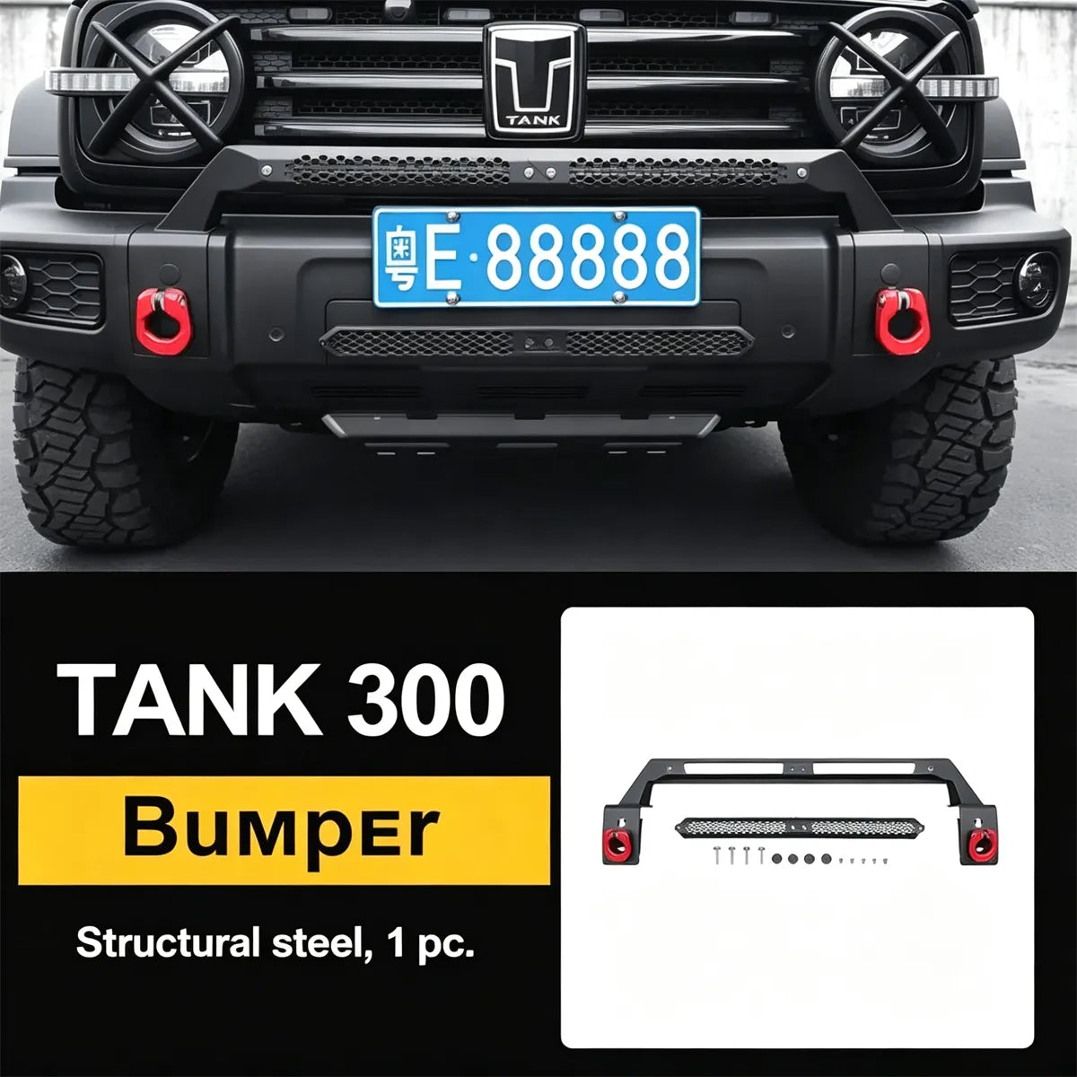 Bracket for LED spotlights on the front bumper for Tank 300