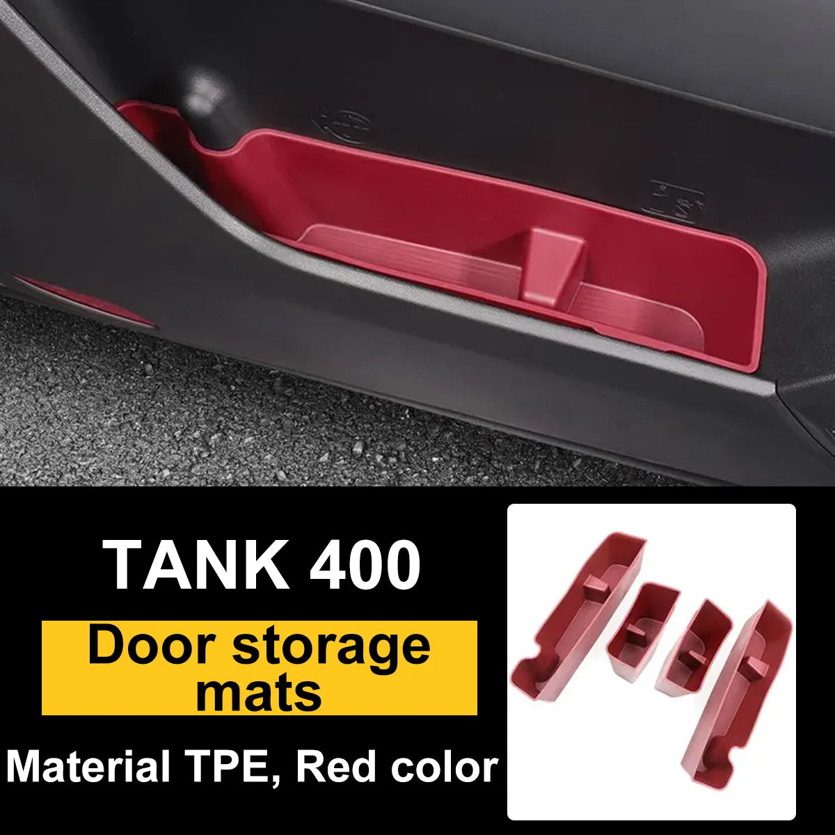Protective mats for door pockets Tank 400