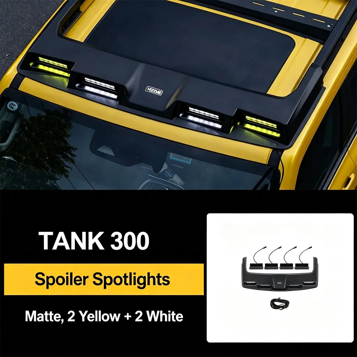 Roof Spoiler with LED Spotlights for Tank 300