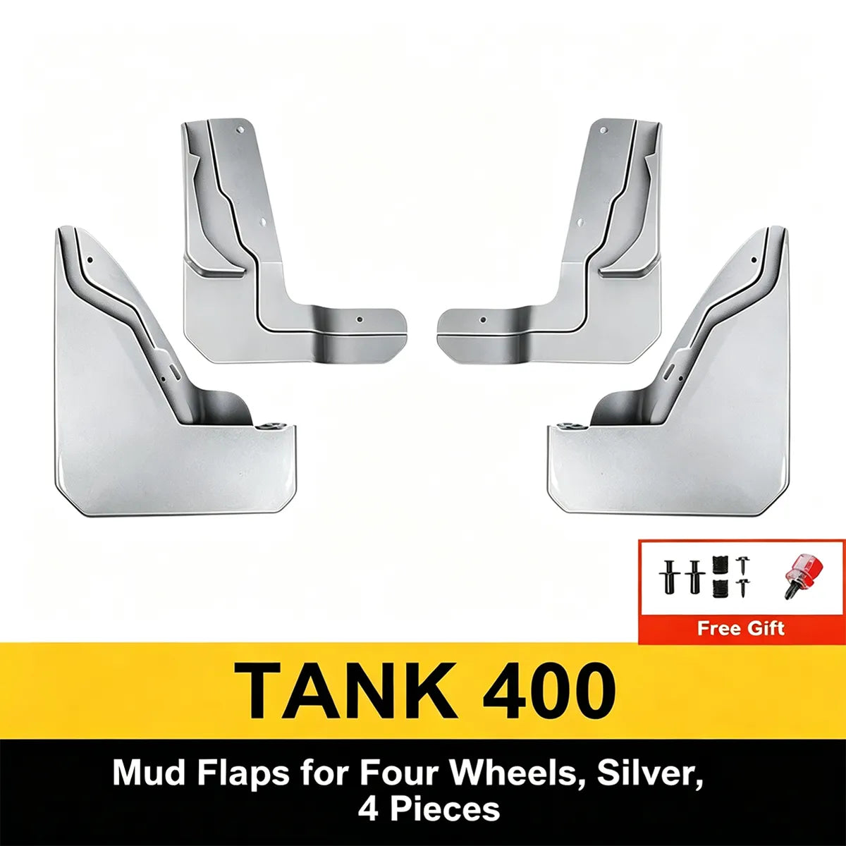 Set of onboard splashers for 4 wheels (front and rear) Tank 400 Hi4-T