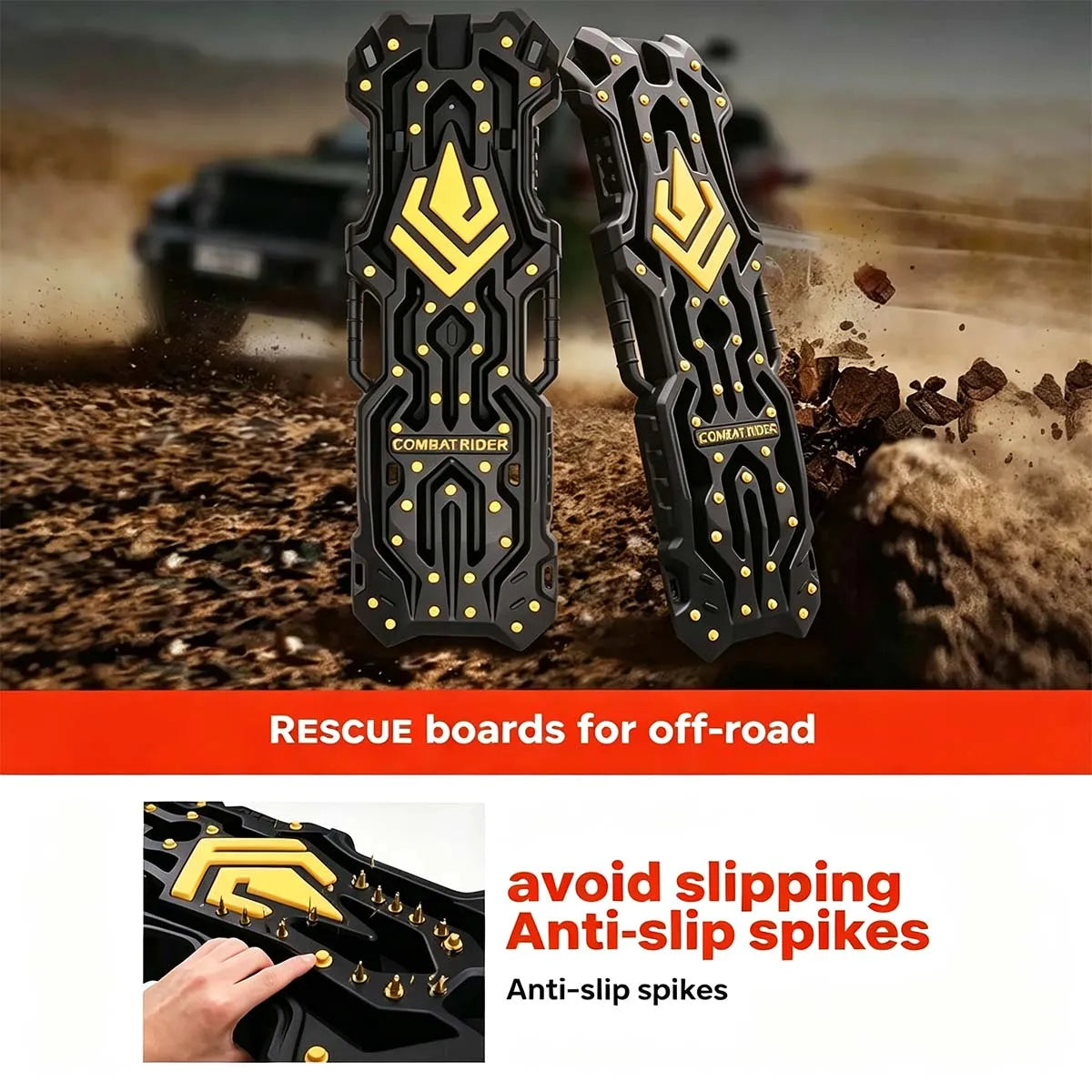Off-Road Recovery Traction Board Set for Snow, Mud and Sand