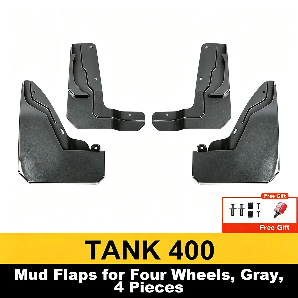 Set of onboard splashers for 4 wheels (front and rear) Tank 400 Hi4-T