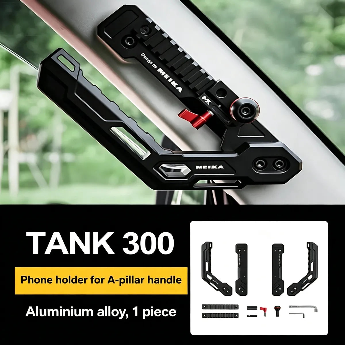 Holder for phone on handle of rack A for Tank 300