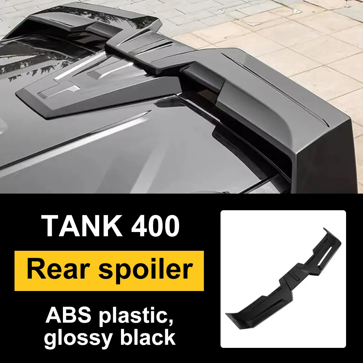 Sports spoiler for Tank 400, painted, aerodynamic