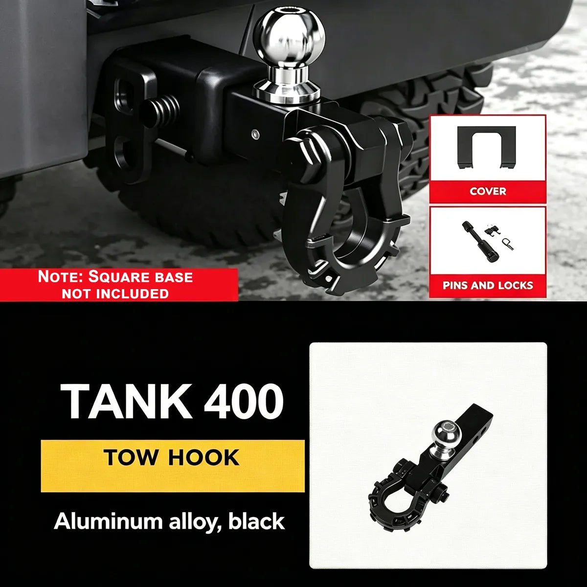 U-shaped traction coupling device for Tank 400 Hi4-T