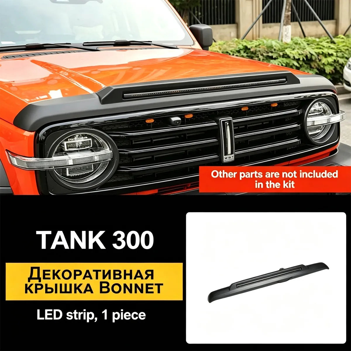 LED-lighted hood for Tank 300