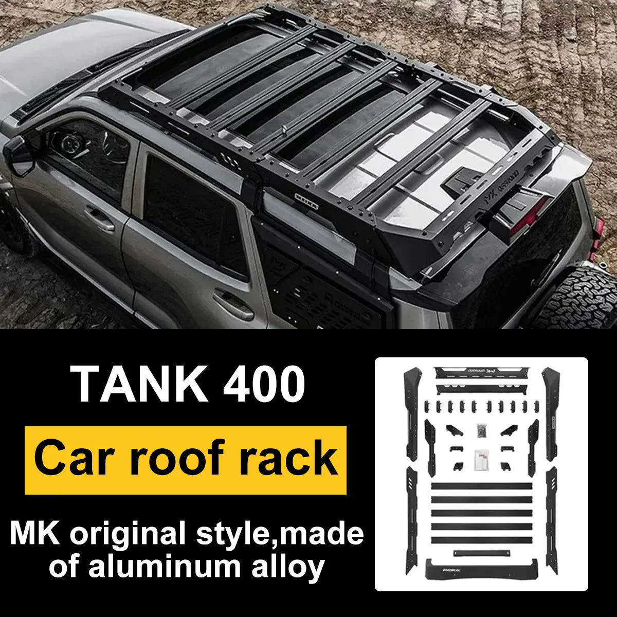 Tank 400 roof rack for the meika