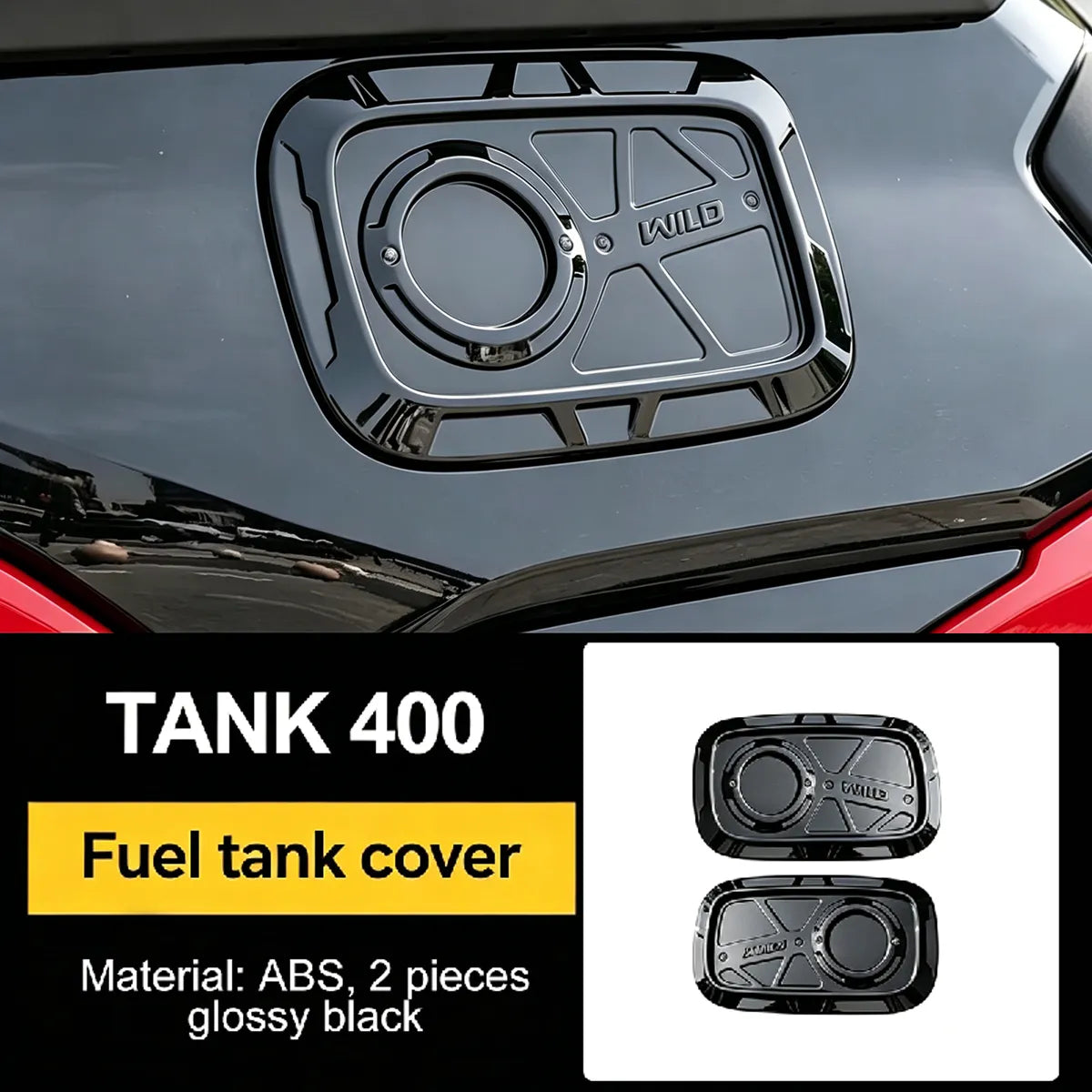 Cyberpunk-style gas tank bow for Tank 400 Hi4-T
