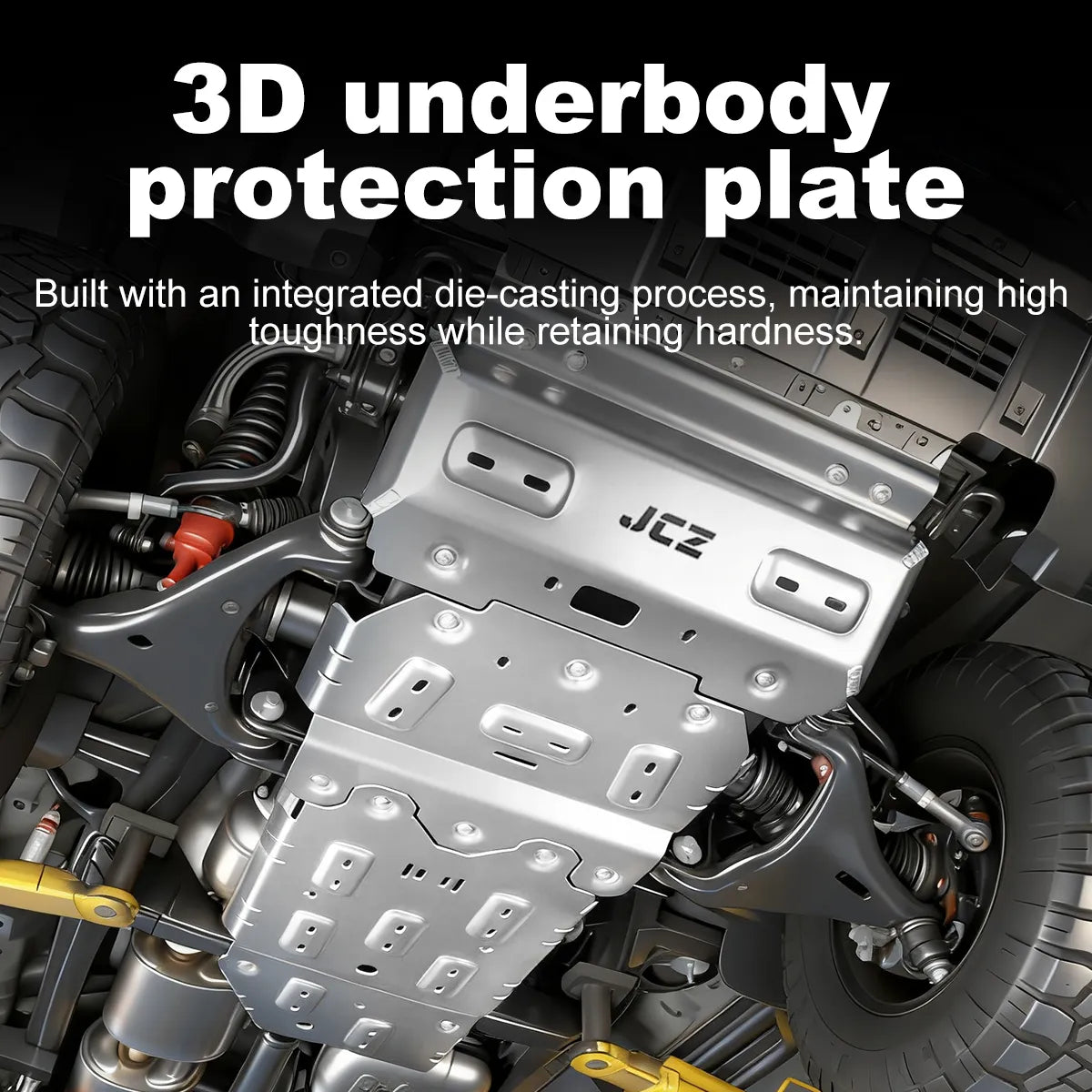 8mm Aluminum Alloy Fuel Tank Skid Plate for GWM Tank 300 / 400 / 500 – Off-Road Underbody Chassis Guard