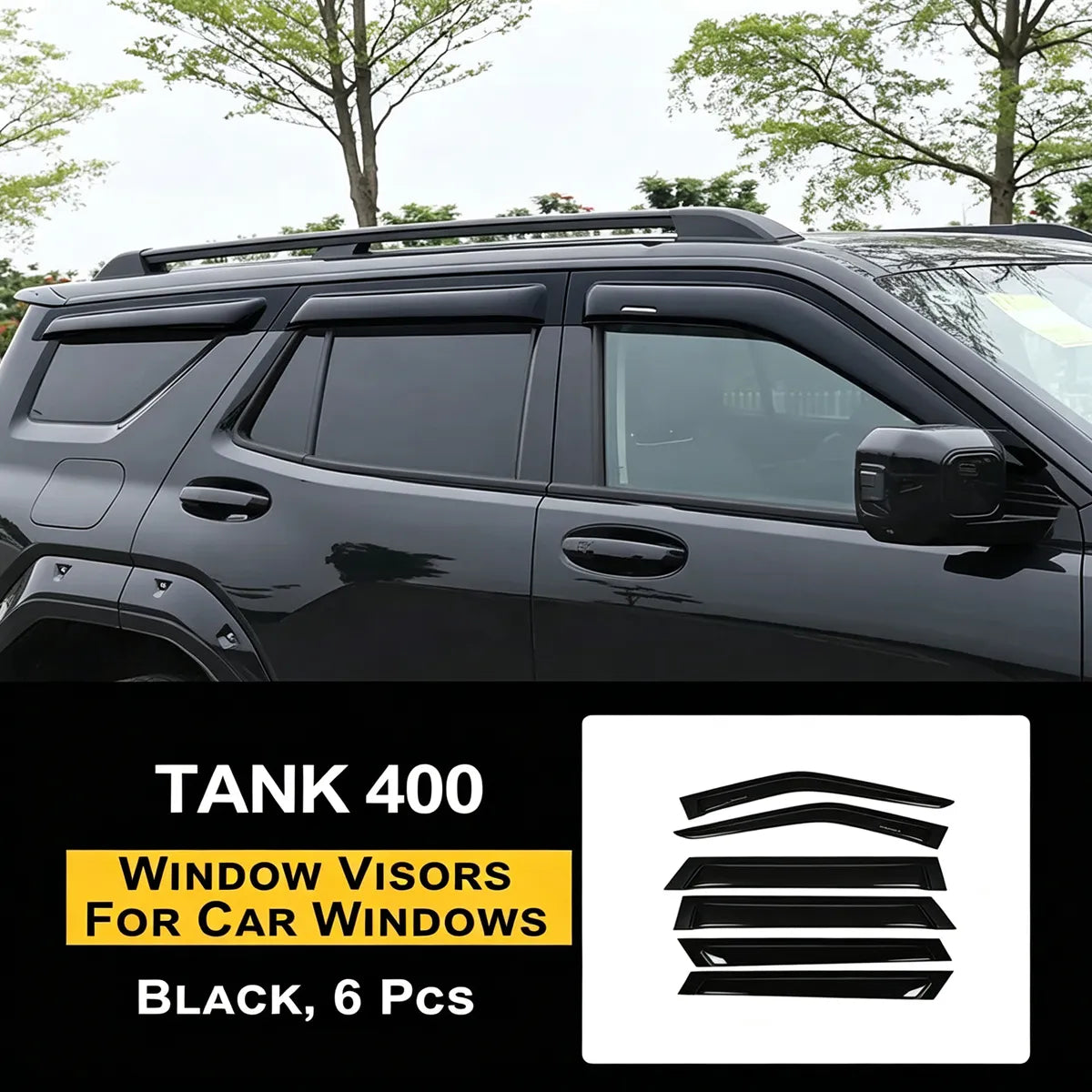 Transparent frames for rain screens of windows Tank 400 Hi4-T