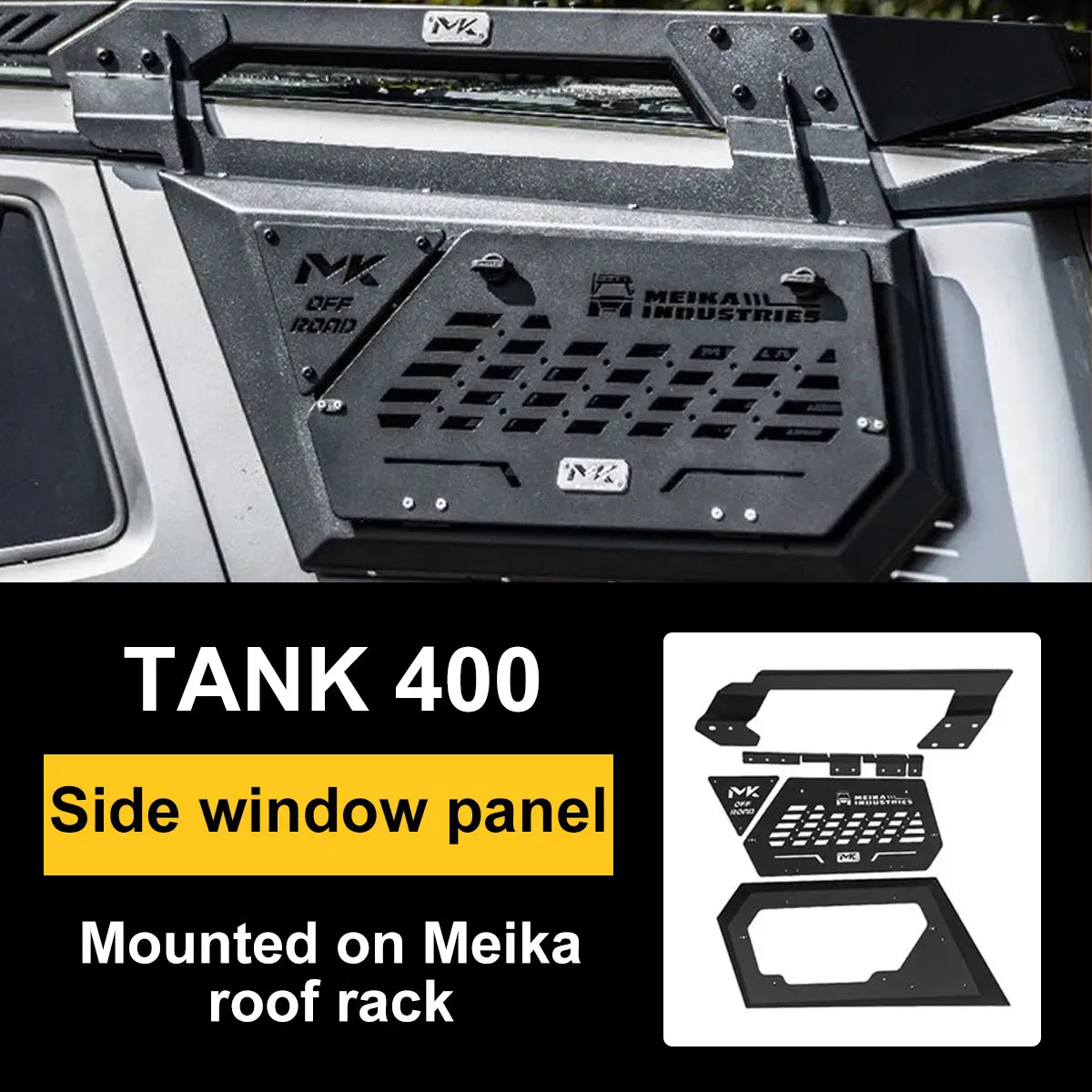 Tank 400 roof rack for the meika