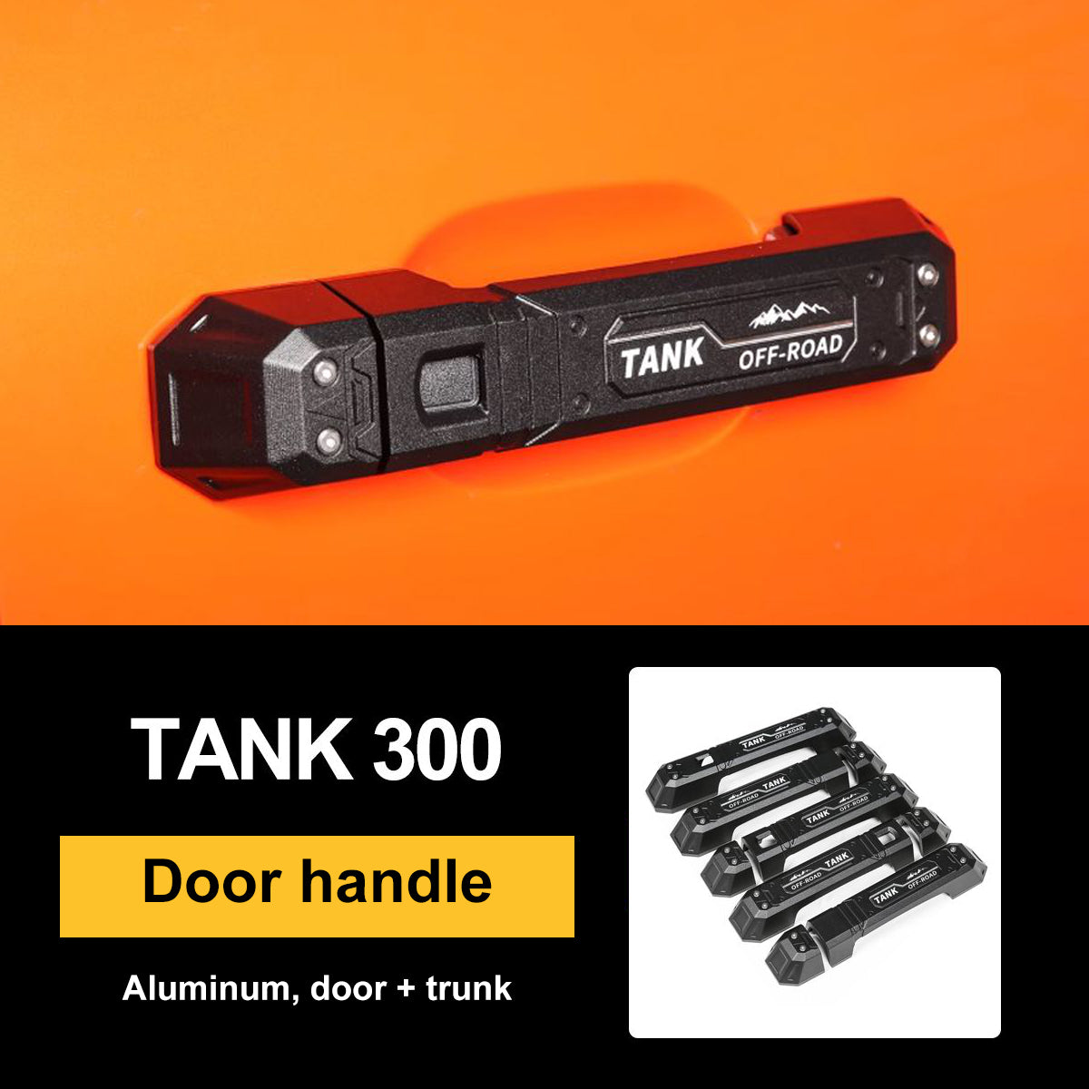 Cyberpunk-Style Door Handle Cover Set for Tank 300