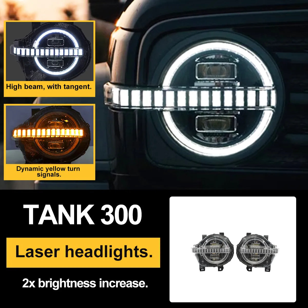 Set of LED headlamps for Tank 300 – luban