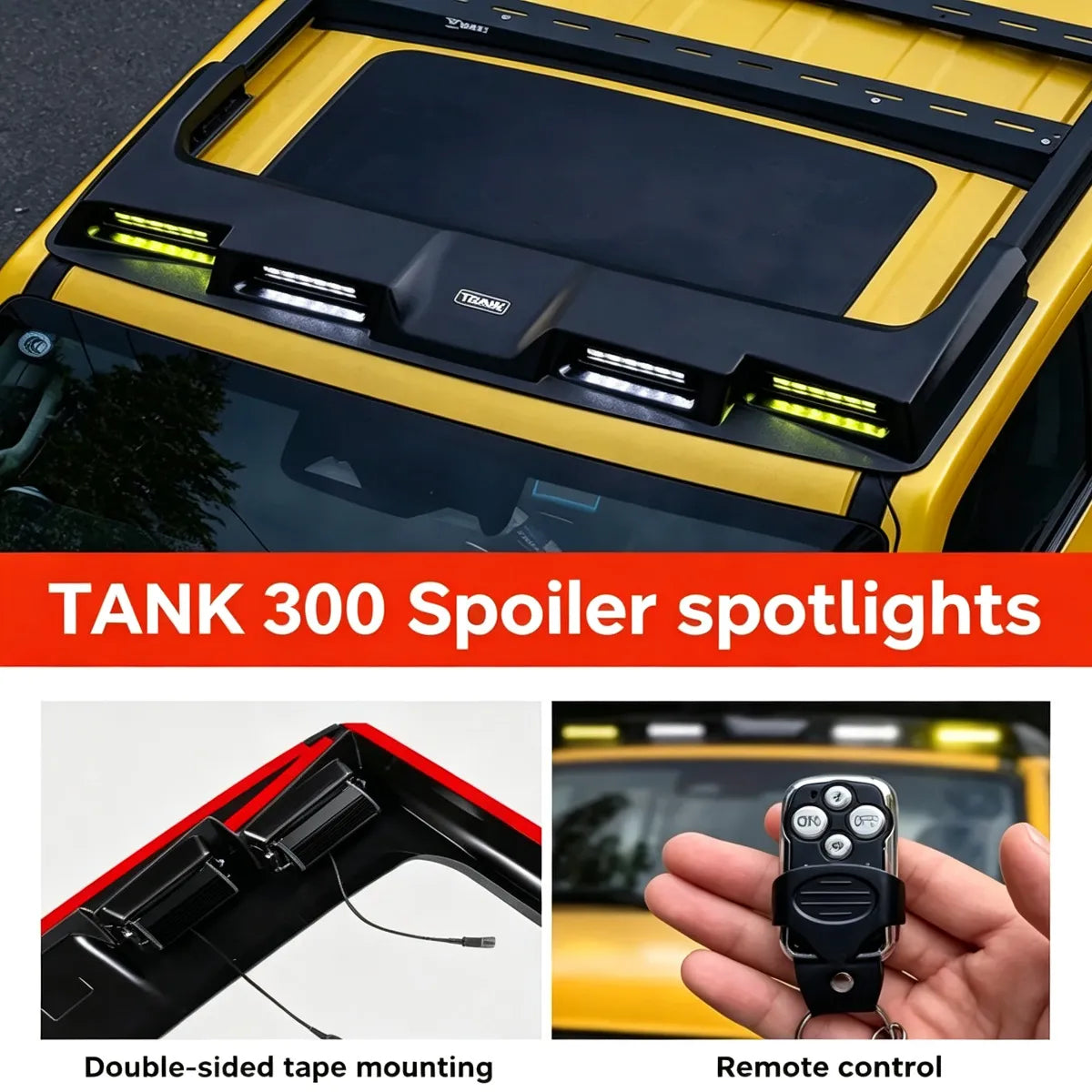 Roof Spoiler with LED Spotlights for Tank 300