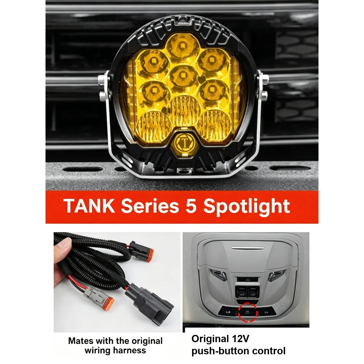 Ultra-bright LED lights for Tank 300 bumper