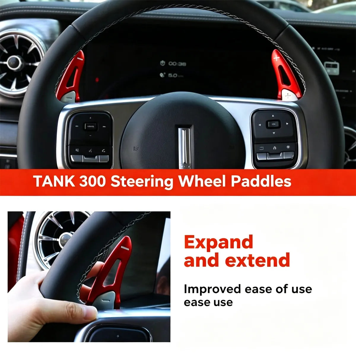 Transmission switches on Tank 300 steering wheel